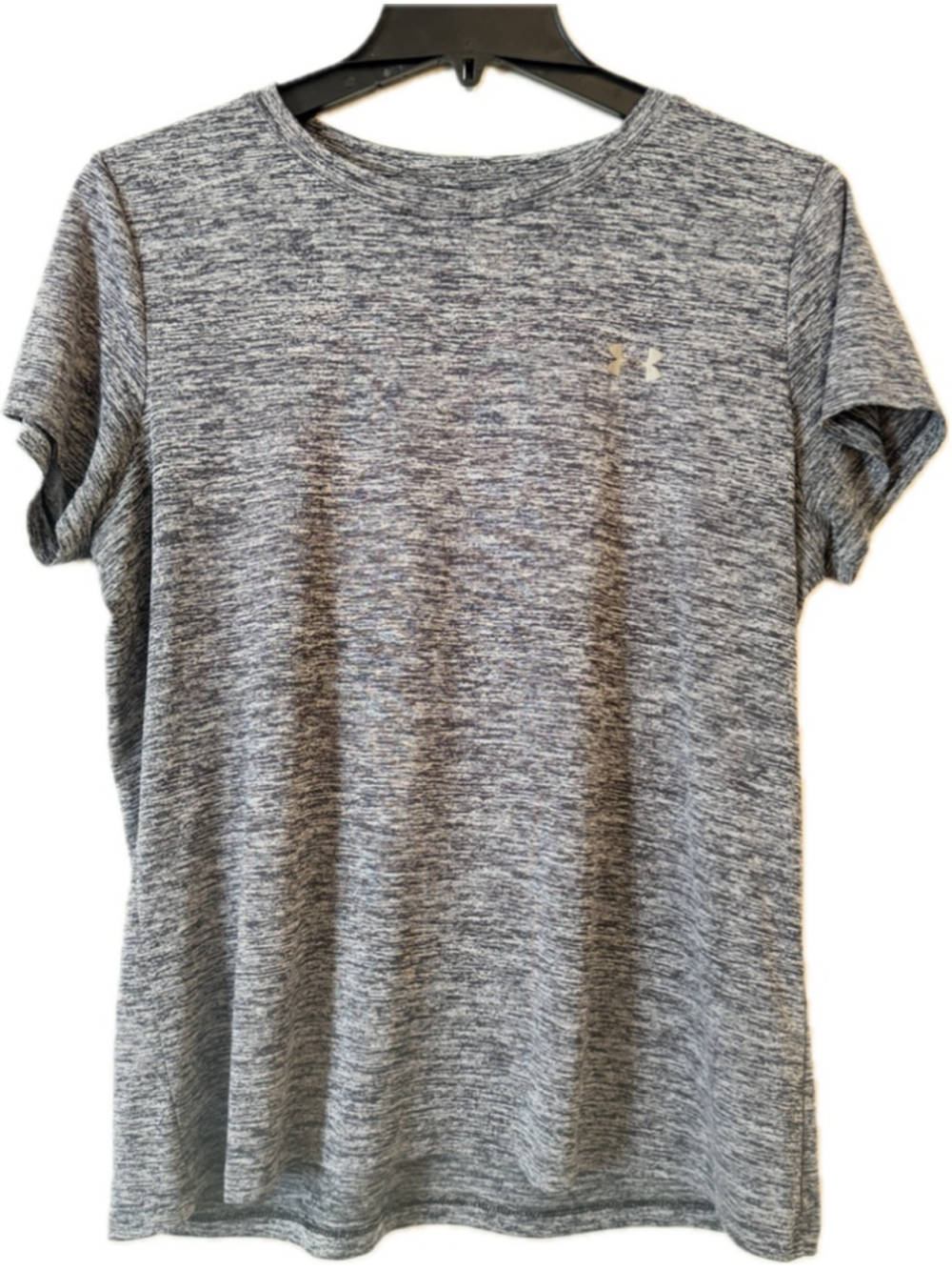 Under Armour HeatGear Short Sleeve Performance Tee Gray Women's Large (b2)